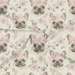 Popeline Animais Bull Dog - Pérola - Image 2