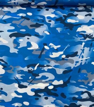 Popeline Camuflado – Azul