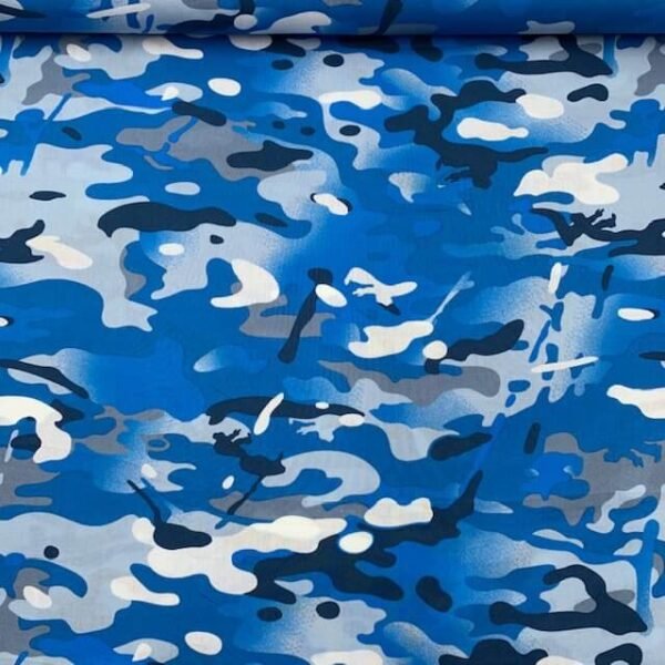 Popeline Camuflado – Azul