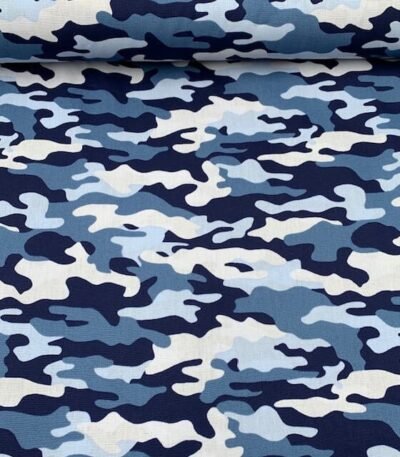 Popeline Camuflado – Azul