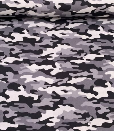 Popeline Camuflado – Cinzento