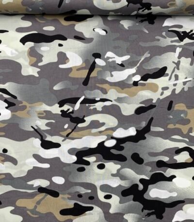 Popeline Camuflado – Cinzento