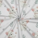 Popeline Animais Cão e Borboleta - Branco - Image 2