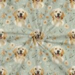 Popeline Animais Lavrador - Verde - Image 2