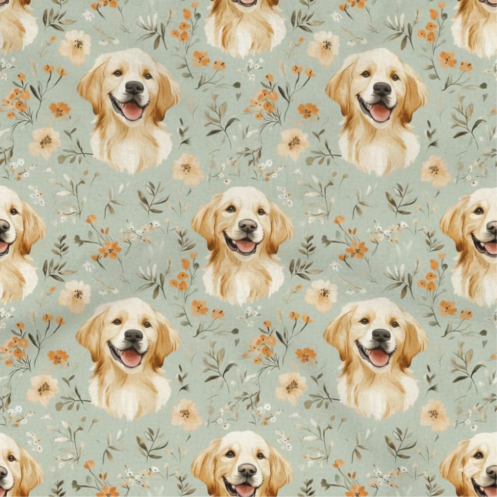 Tecido Popeline Cao Lavrador Violet Fabrics