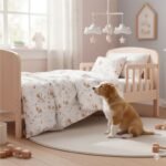 Popeline Animais Cãozinho e Borboletas – Branco - imagem 3