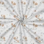 Popeline Animais Cãozinho e Borboletas – Branco - imagem 2