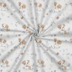 Popeline Animais Cãozinho e Borboletas - Branco - Image 2