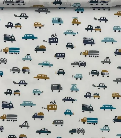 Popeline Cars – Branco