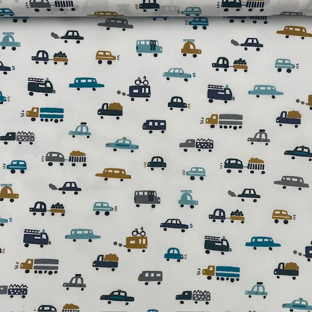 Popeline Cars – Branco
