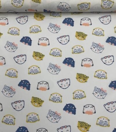 Popeline Chic Cats – Branco