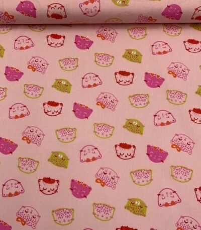 Popeline Chic Cats – Rosa