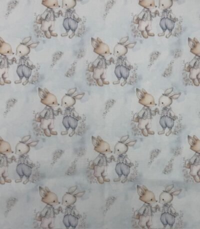 Popeline Coelhinhos – Azul