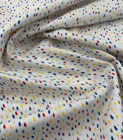 Popeline Color Rain – Branco