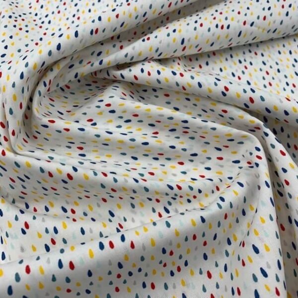 Popeline Color Rain – Branco