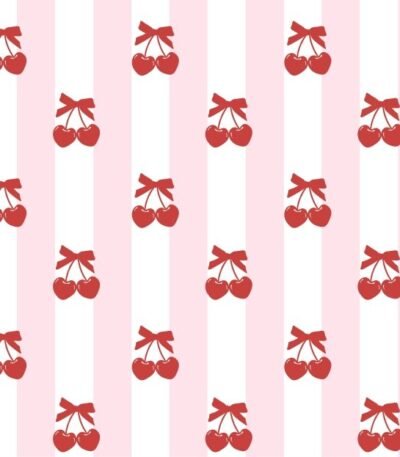 Popeline Corações Cerejas Dia dos Namorados – Rosa