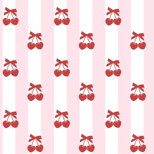Popeline Corações Cerejas Dia dos Namorados – Rosa