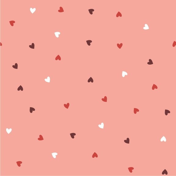 Popeline Corações Dias dos Namorados – Rosa