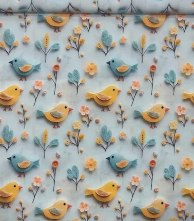 Popeline Digital 3D – Birds