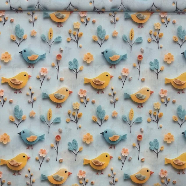 Popeline Digital 3D – Birds