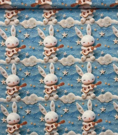Popeline Digital Rabbit
