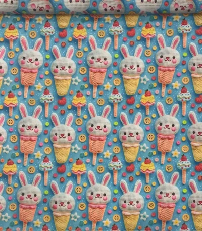 Popeline Digital 3D –  Lollipops