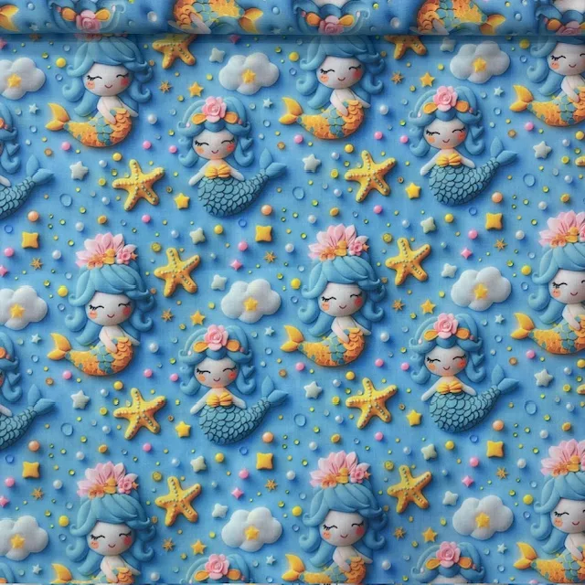 Popeline Digital 3D – Mermaid