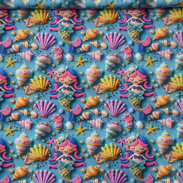 Popeline Digital 3D – Sereia