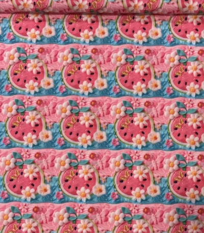 Popeline Digital 3D – Watermelon