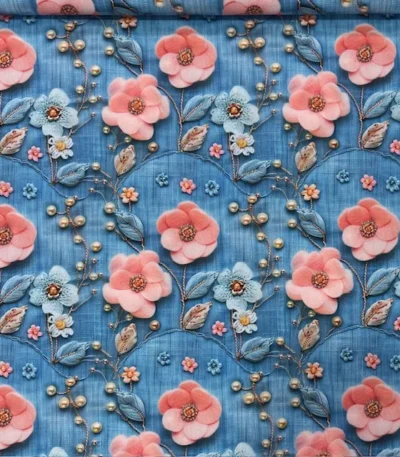 Popeline Digital 3D – Flowers