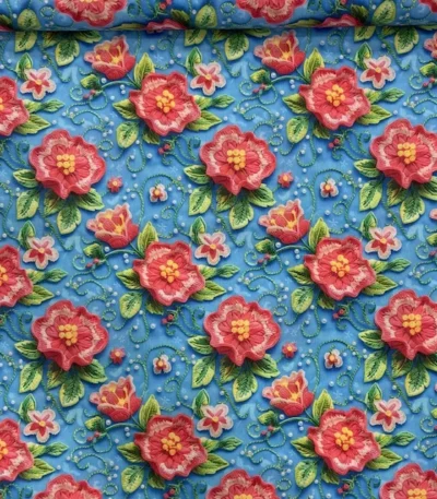 Popeline Digital 3D – Flower