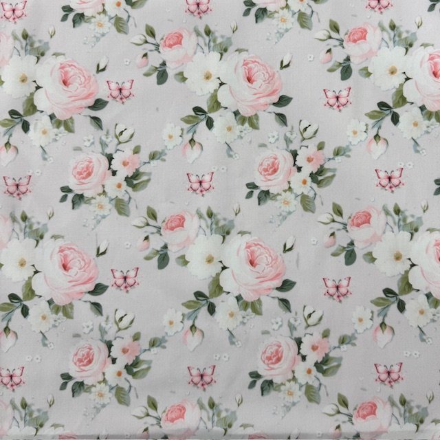 Popeline Rose Butterfly by Ana Lobo – Rosa