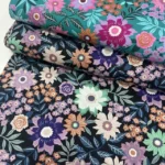 Popeline Digital Flower – Preto - imagem 4