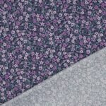 Popeline Digital Flowers – Azul / Roxo - imagem 4