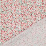 Popeline Digital Flowers – Branco / Vermelho - imagem 4