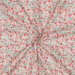 Popeline Digital Flowers – Branco / Vermelho - imagem 2