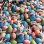 Popeline Digital Páscoa Coelhinhos e Ovos - imagem 3