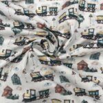 Popeline Digital Train – Branco - imagem 2