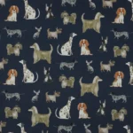 Popeline Dogs – Azul Marinho