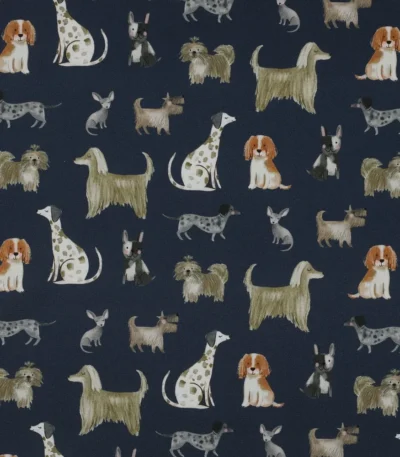 Popeline Dogs – Azul Marinho