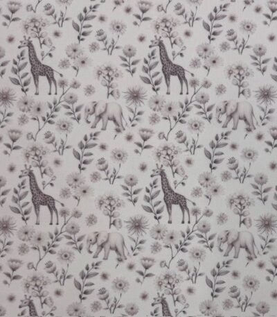 Popeline Animals Flowers