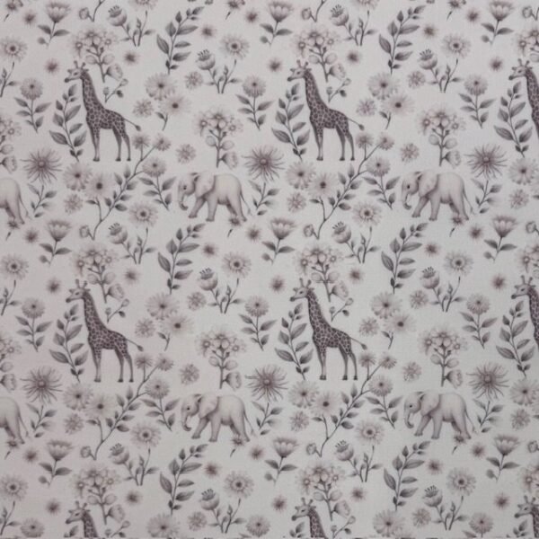 Popeline Animals Flowers