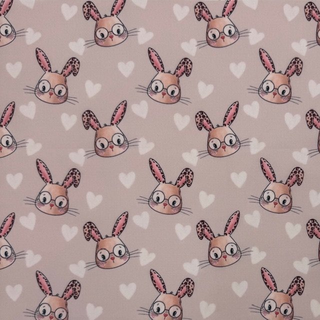 Popeline Bunny Hearts