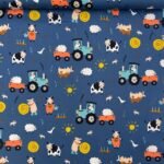 Popeline Farm Life – Azul Jeans