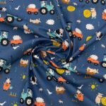 Popeline Farm Life – Azul Jeans - imagem 2