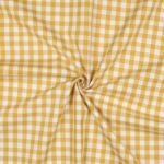 Popeline Fio Tinto Xadrez – Amarelo Ouro e Branco 9 mm