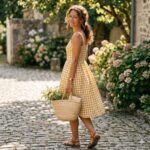 Popeline Fio Tinto Xadrez – Amarelo Ouro e Branco 9 mm - Image 4