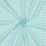 Popeline Fio Tinto Xadrez – Verde Claro e Branco 9 mm