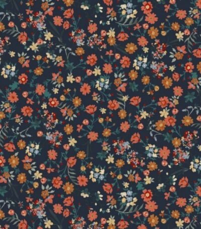 Popeline Floral – Azul