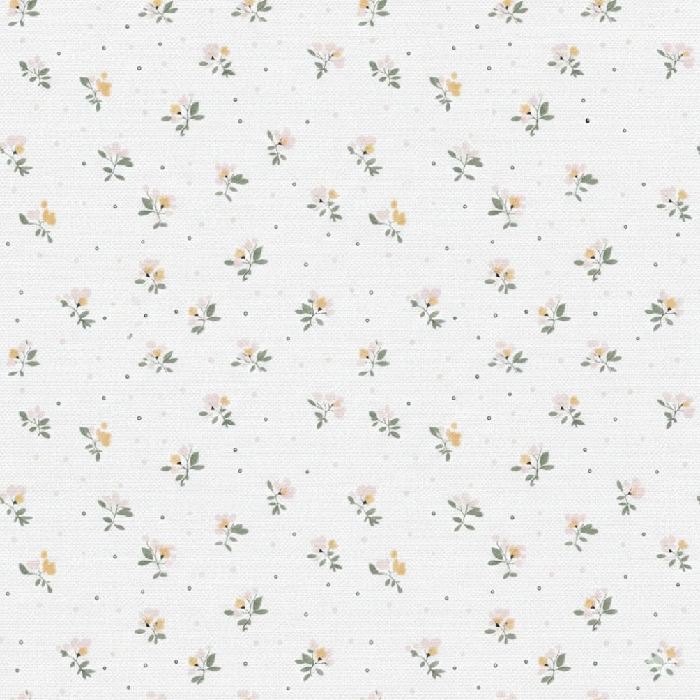 Tecido Popeline Flores Pintas Violet Fabrics